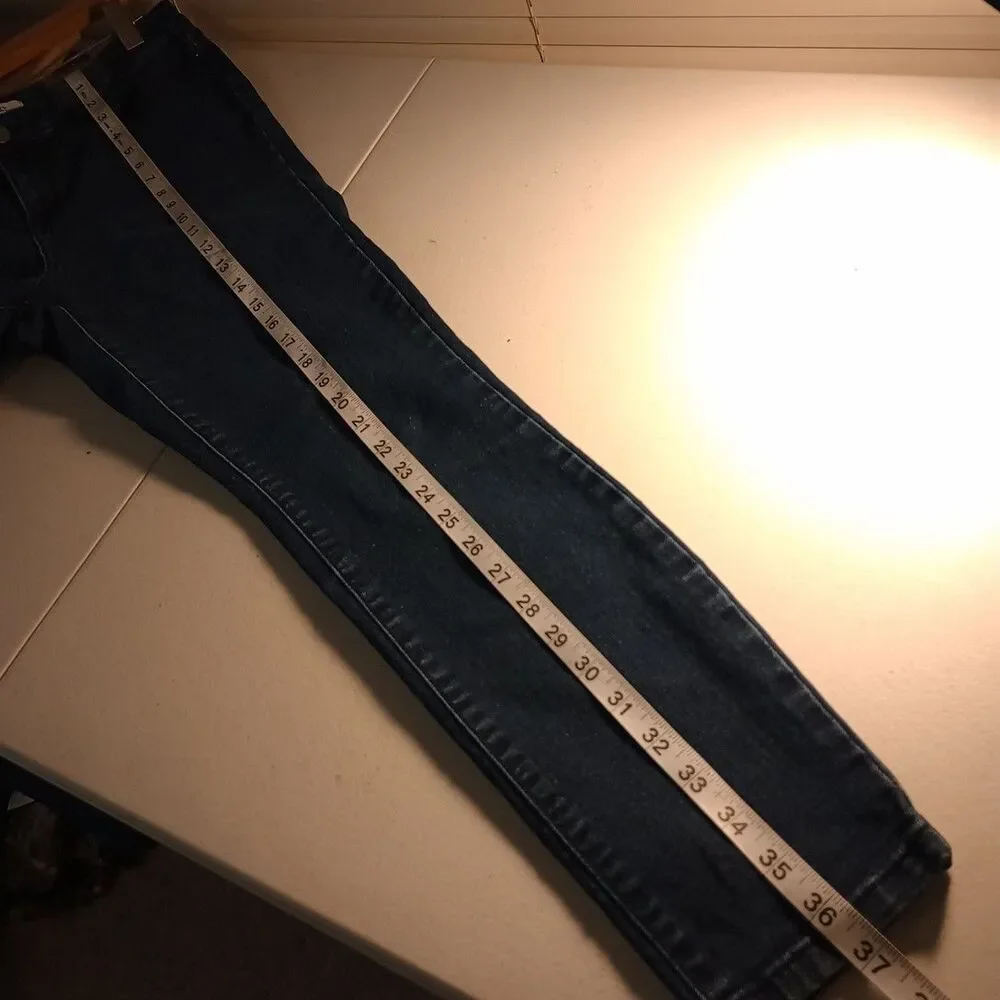 Ellen Tracy Denim Skinny Jeans Women's 10 Blue Refined Mid Rise Dark Wash